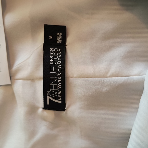 NWT 7th Ave Ny & Co Blue and white striped seersucker Pencil skirt sz: 18 - Picture 8 of 16